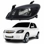Farol Gm Prisma 2007 Até 2012 Original Arteb Máscara Negra Lado Esquerdo Motorista