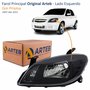 Farol Gm Prisma 2007 Até 2012 Original Arteb Máscara Negra Lado Esquerdo Motorista