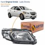Farol Gm Prisma 2013 até 2016 Original Arteb Fumê Lado Direito Passageiro