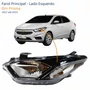 Farol Gm Prisma 2017 Até 2019 Com LED Lado Esquerdo Motorista