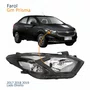 Farol Gm Prisma 2017 Até 2020 Máscara Negra Lado Direito Passageiro