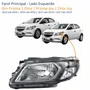 Farol Gm Prisma Onix 2013 até 2016 Prisma Joy Onix Joy 2017 até 2019 Fumê Lado Esquerdo Motorista