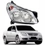 Farol Gm Vectra 2006 Até 2008 Máscara Cromada Lado Direito Passageiro