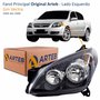 Farol Gm Vectra 2006 Até 2008 Original Arteb Máscara Negra Lado Esquerdo Motorista