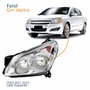 Farol Principal Gm Vectra 2010 2011 2012 Máscara Cromada Lado Esquerdo Motorista