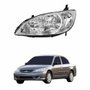 Farol Honda Civic 2004 2005 2006 Mascara Cromada Com Pisca Cristal Lado Esquerdo Motorista