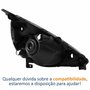 Farol Honda Fit 2003 Até 2008 Máscara Negra Lado Esquerdo Motorista