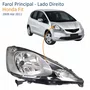 Farol Honda Fit 2009 Até 2011 Máscara Negra Lado Direito Passageiro