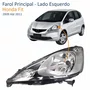 Farol Honda Fit 2009 Até 2011 Máscara Negra Lado Esquerdo Motorista