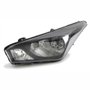 Farol Hyundai Hb20 2012 Até 2019 Máscara Negra Foco Simples com Defletor Lado Esquerdo Motorista