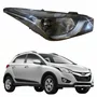 Farol Principal Hyundai Hb20x 2012 Até 2016 Máscara Negra Com Friso Cromado Lado Direito Passageiro