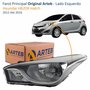 Farol Hyundai HB20X Hatch 2012 Até 2016 Original Arteb Máscara Negra Com Friso Cromado Lado Esquerdo Motorista