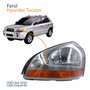 Farol Principal Hyundai Tucson 2005 Até 2016 Pisca Âmbar Lado Esquerdo Motorista