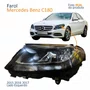 Farol Principal Mercedes Benz C180 2015 2016 2017 Sem Led Lado Esquerdo Motorista