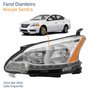 Farol Nissan Sentra 2014 Até 2016 Com Led Lado Esquerdo Motorista