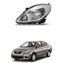 Farol Nissan Versa 2011 2012 2013 2014 Mascara Cromada Lado Esquerdo Motorista