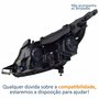 Farol Principal Peugeot 2008 2015 Até 2020 Máscara Negra Com Led Com Projetor Lado Direito Passageiro