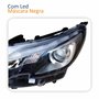 Farol Principal Peugeot 2008 2015 Até 2020 Máscara Negra Com Led Com Projetor Lado Esquerdo Motorista