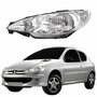 Farol Peugeot 206 2004 Até 2009 Simples Lado Esquerdo Motorista