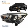 Farol Principal Fiat Cronos 2016 Até 2024 Máscara Negra Com Led Lado Esquerdo Motorista