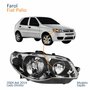 Farol Principal Fiat Palio 2004 Até 2014 Máscara Cromada Anel Negro Lado Direito Passageiro