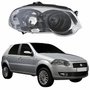 Farol Principal Fiat Palio 2008 Até 2012 Máscara Cromada Anel Negro Lado Direito Passageiro