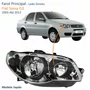 Farol Principal Fiat Siena 2004 Até 2007 Máscara Cromada Anel Negro Lado Direito Passageiro