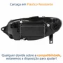 Farol Principal Fiat Siena 2004 Até 2007 Máscara Cromada Anel Negro Lado Direito Passageiro