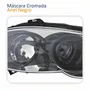 Farol Principal Fiat Siena 2008 Até 2012 Máscara Cromada Anel Negro Lado Direito Passageiro