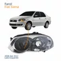 Farol Principal Fiat Siena 2008 Até 2012 Máscara Cromada Anel Negro Lado Esquerdo Motorista