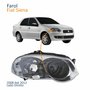 Farol Principal Fiat Siena 2008 Até 2012 Máscara Cromada Anel Negro Lado Direito Passageiro