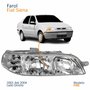 Farol Principal Fiat Siena Fire 2001 2002 2003 2004 Carcaça Cinza Lado Direito Passageiro