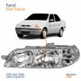 Farol Principal Fiat Siena Fire 2001 2002 2003 2004 Carcaça Cinza Lado Esquerdo Motorista