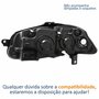 Farol Principal Fiat Strada 2008 Até 2012 Máscara Cromada Anel Negro Lado Direito Passageiro