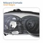 Farol Principal Fiat Strada 2008 Até 2012 Máscara Cromada Anel Negro Lado Direito Passageiro