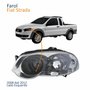 Farol Principal Fiat Strada 2008 Até 2012 Máscara Cromada Anel Negro Lado Esquerdo Motorista