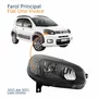 Farol Principal Fiat Uno Vivace 2015 Até 2021 Máscara Negra Lado Direito Passageiro