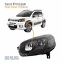 Farol Principal Fiat Uno Vivace 2015 Até 2021 Máscara Negra Lado Esquerdo Motorista