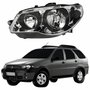 Farol Principal Fiat Weekend 2004 Até 2007 Máscara Cromada Anel Negro Lado Esquerdo Motorista