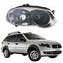 Farol Principal Fiat Weekend 2008 Até 2012 Máscara Cromada Anel Negro Lado Direito Passageiro