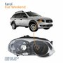 Farol Principal Fiat Weekend 2008 Até 2012 Máscara Cromada Anel Negro Lado Direito Passageiro