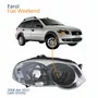 Farol Principal Fiat Weekend 2008 Até 2012 Máscara Cromada Anel Negro Lado Direito Passageiro