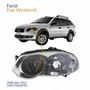 Farol Principal Fiat Weekend 2008 Até 2012 Máscara Cromada Anel Negro Lado Esquerdo Motorista