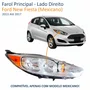 Farol Principal Ford New Fiesta Mexicano 2013 Até 2017 Pisca Âmbar Lado Direito Passageiro