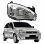 Farol Principal Gm Corsa Hatch 2003 Até 2012 Pisca Raiado Máscara Cromada Lado Direito Passageiro