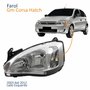 Farol Principal Gm Corsa Hatch 2003 Até 2012 Pisca Raiado Máscara Cromada Lado Esquerdo Motorista