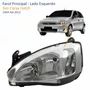Farol Principal Gm Corsa Hatch 2003 Até 2012 Pisca Raiado Máscara Cromada Lado Esquerdo Motorista