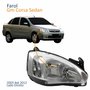 Farol Principal Gm Corsa Sedan 2003 Até 2012 Pisca Raiado Máscara Cromada Lado Direito Passageiro