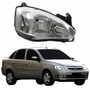 Farol Principal Gm Corsa Sedan 2003 Até 2012 Pisca Raiado Máscara Cromada Lado Direito Passageiro