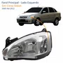 Farol Principal Gm Corsa Sedan 2003 Até 2012 Pisca Raiado Máscara Cromada Lado Esquerdo Motorista